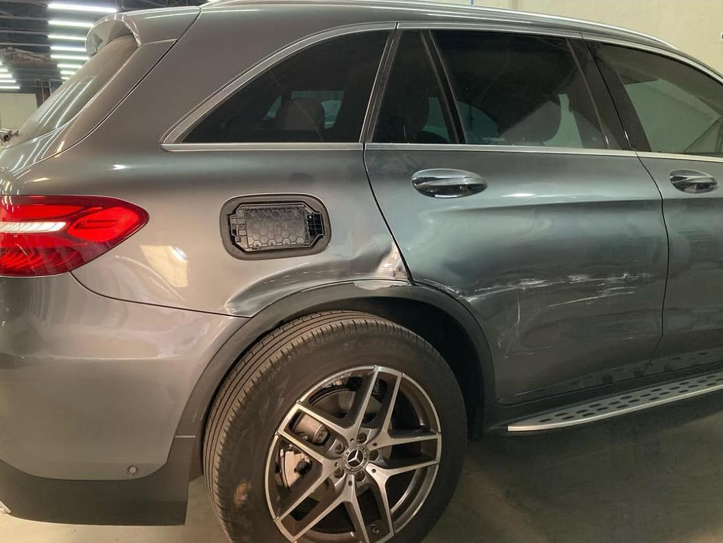 Repintura de para-choque antes