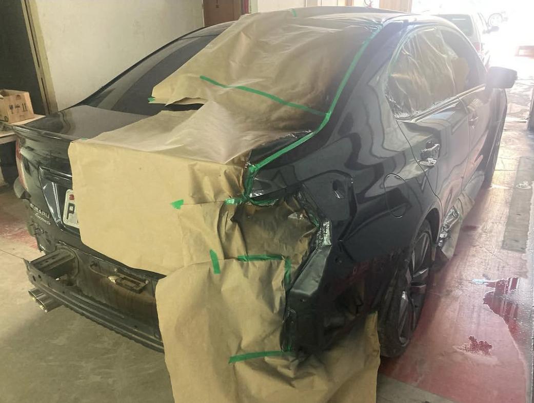 Reparo pós-colisão antes